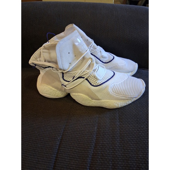 Adidas Crazy BYW LVL 1 Cloud White Purple CQ0992 Mens 13‎ Basketball Shoes main image 4